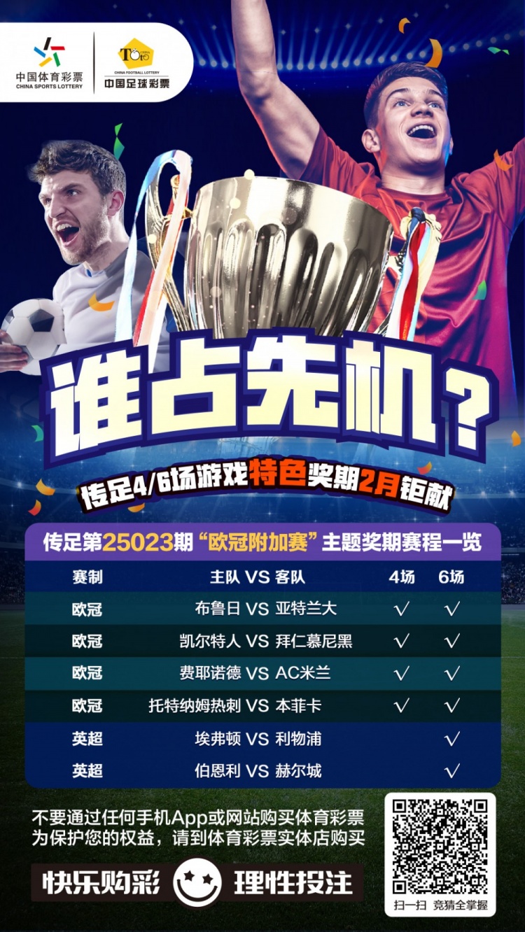  誰占先機？！傳足特色獎期第25023期聚焦歐冠附加賽